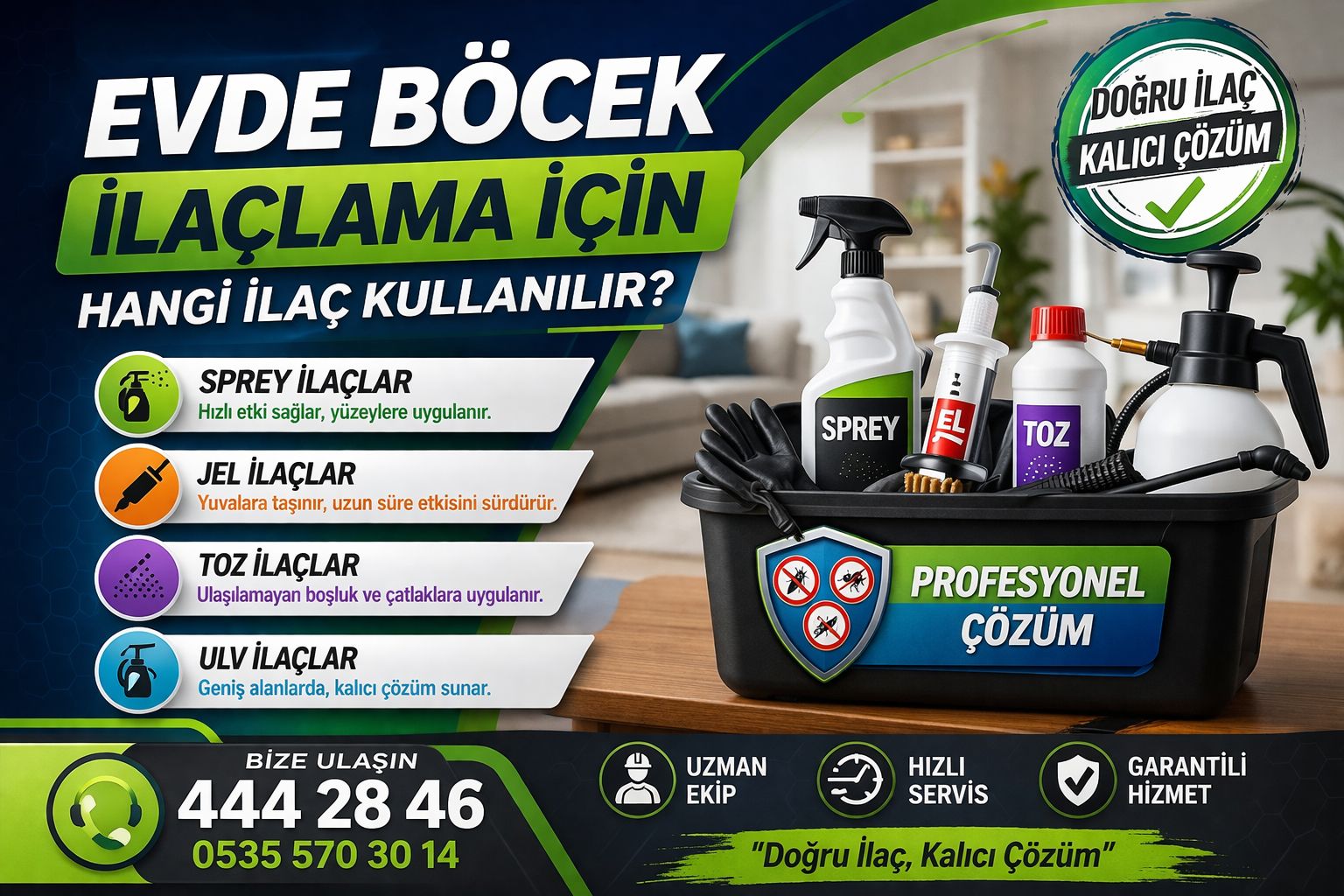 Evde Böcek İlaçlama İçin Hangi İlaç Kullanılır
