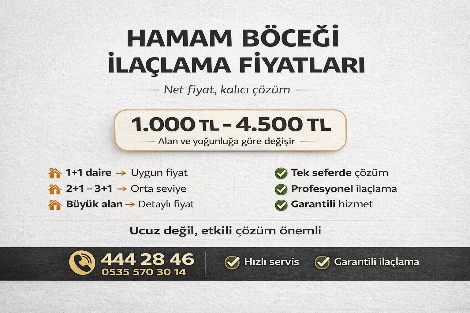 Hamam Böceği İlaçlama Fiyatları