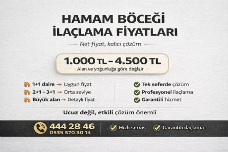 Hamam Böceği İlaçlama Fiyatları